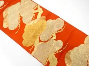 アンティーク　笠松模様織り出し袋帯（着用可）